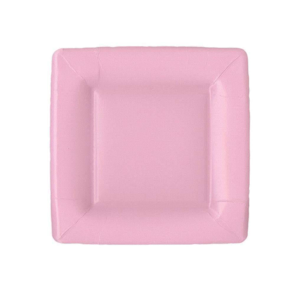 Light Pink Square Paper Salad & Dessert Plates